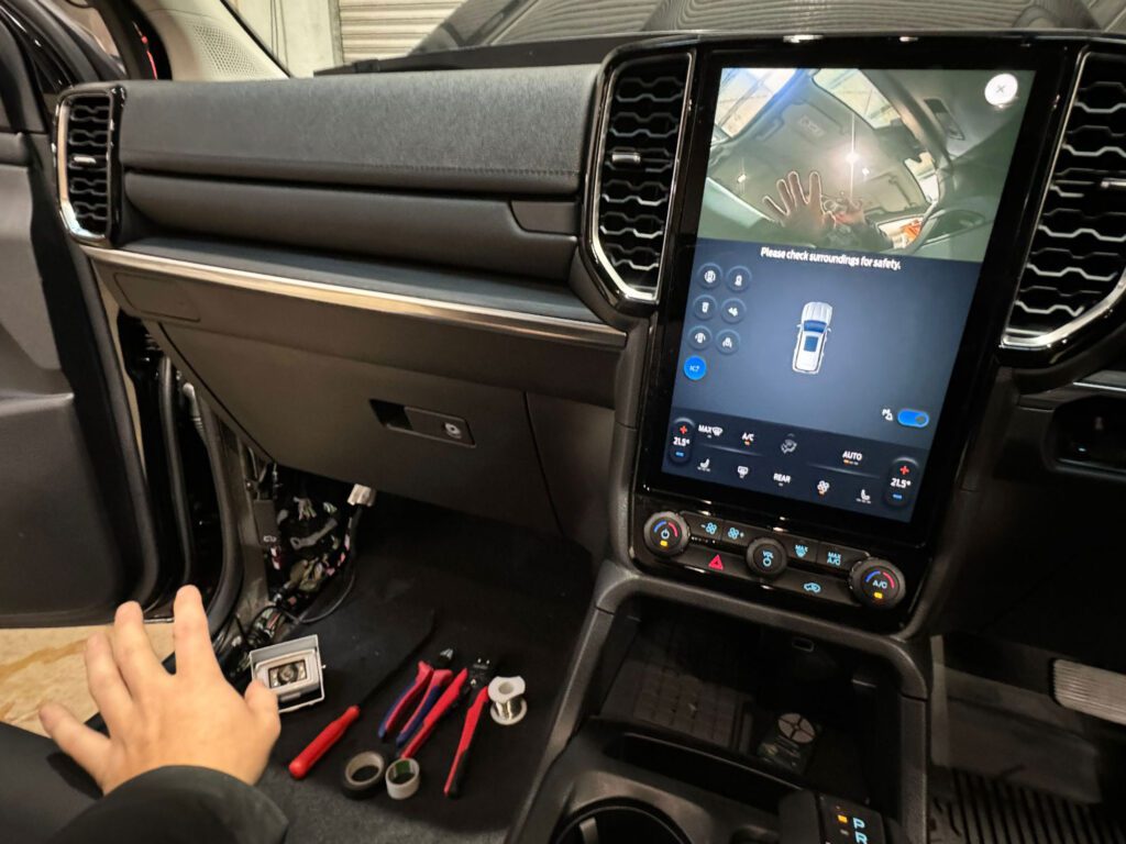 rear-vision camera installation Ford Ranger
