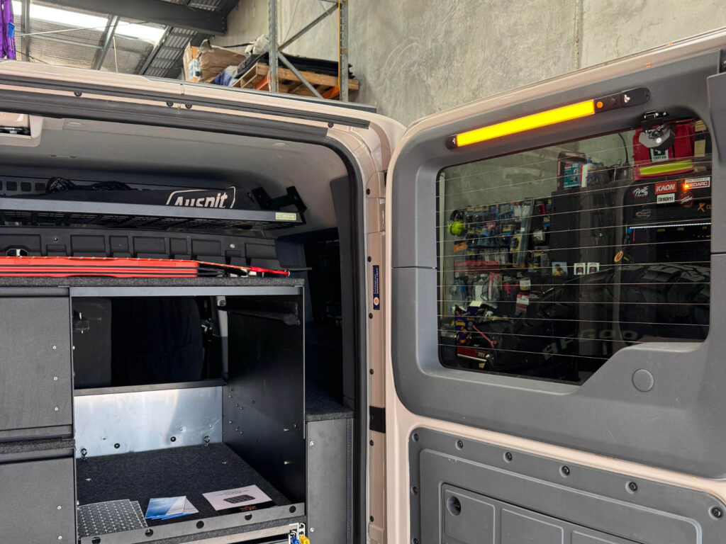 Roof-mounted light bar for enhanced utility