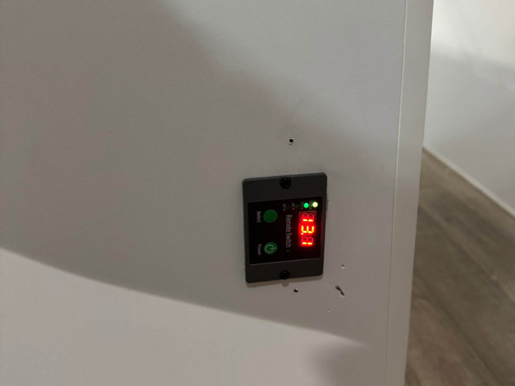 Remote switch panel for easy inverter control and voltage monitoring
