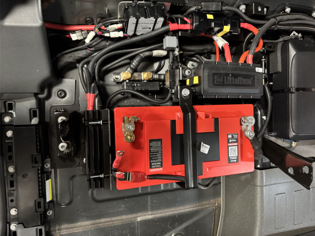 Technicians used 25mm DC cabling and automatic reset circuit breakers to ensure a professional, safe electrical architecture
