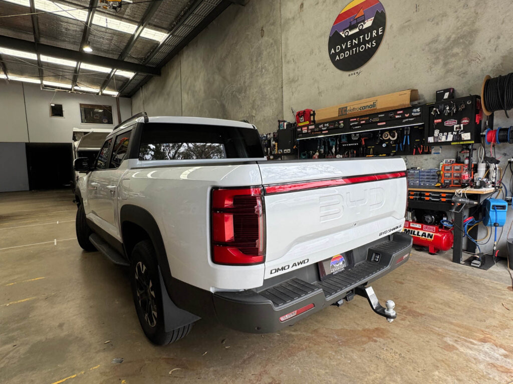 Completed towing system setup