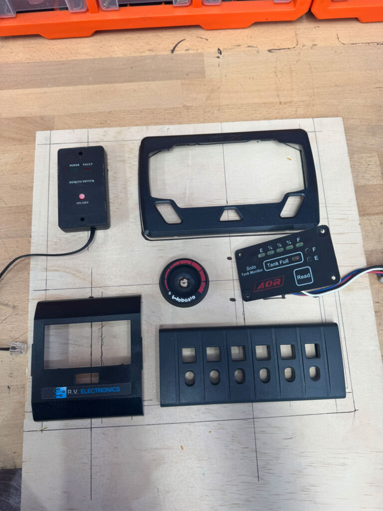 Redarc RedVision Display Panel unassembled parts