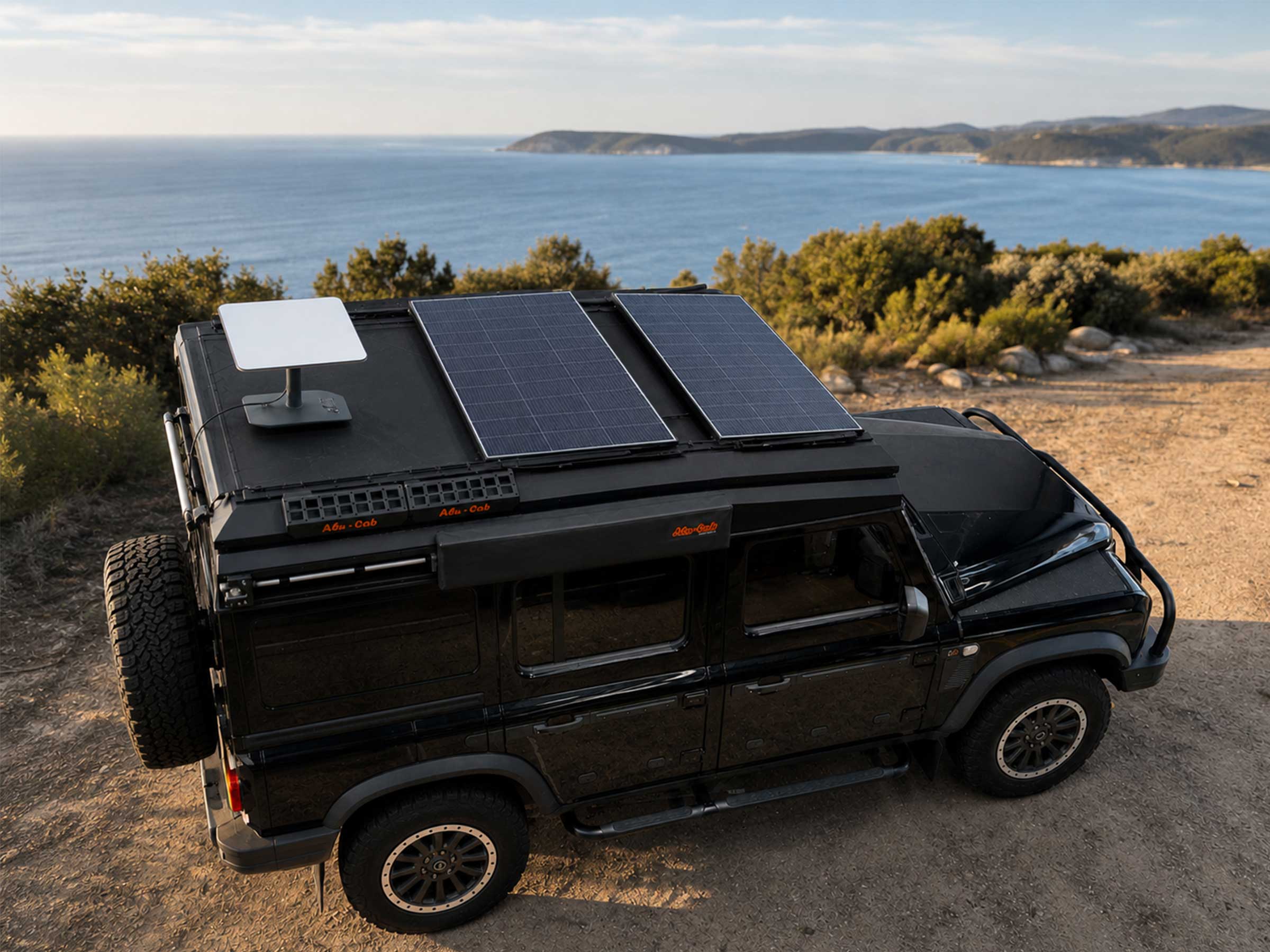 4x4s equipped with dual battery or solar power systems, allowing Starlink to use the existing electrical setup