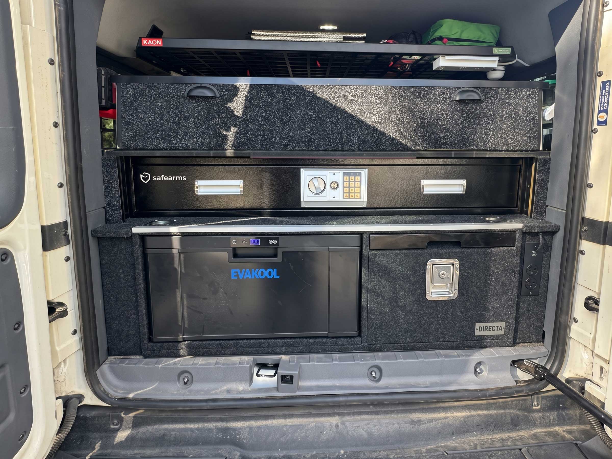 Storage platforms boxes and cabinetry measured to the exact cargo area of one model 1