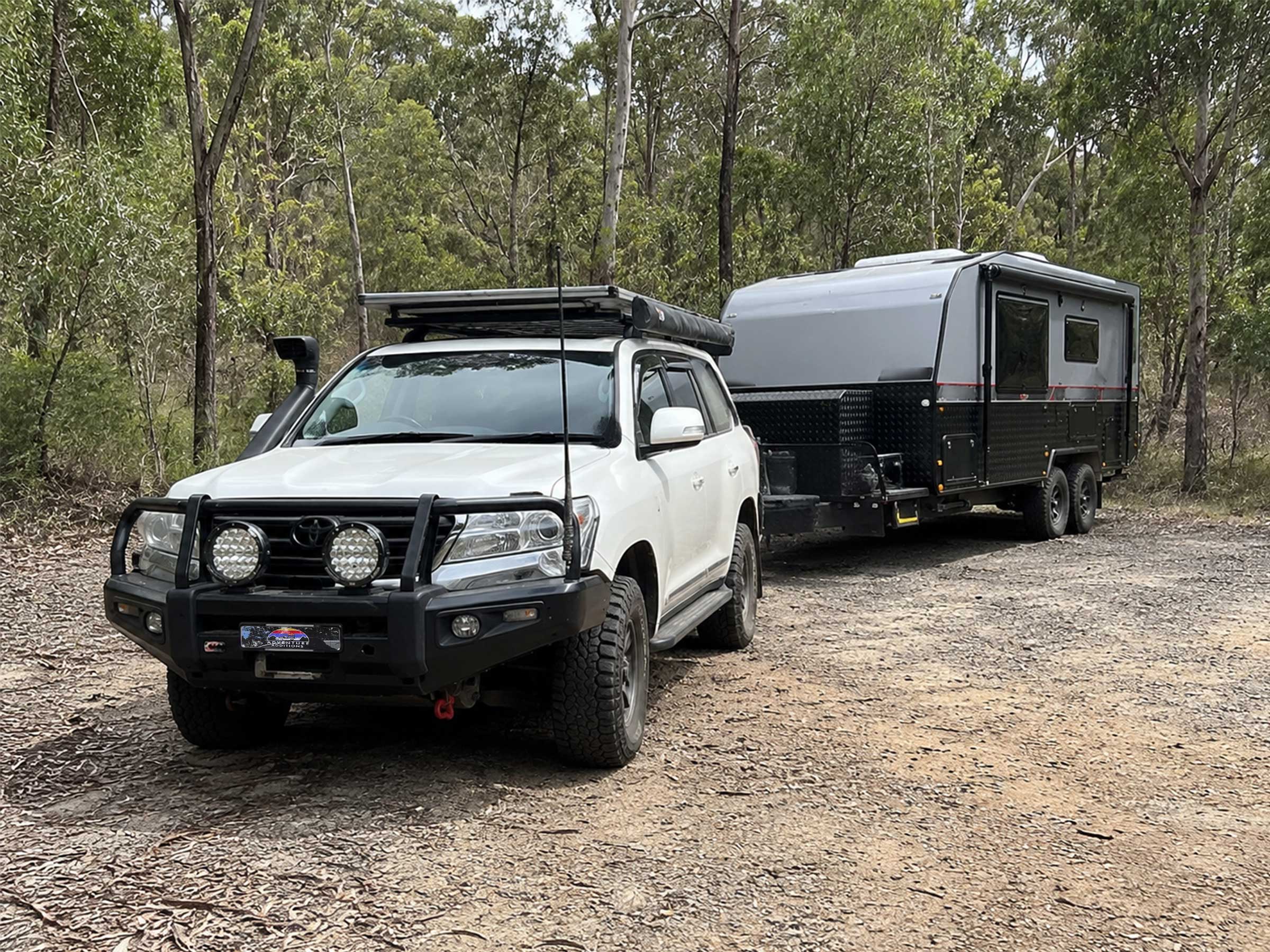 Tow vehicles fitted out with other towing electronics, such as Anderson plugs and brake controllers, at the same time as a UHF radio
