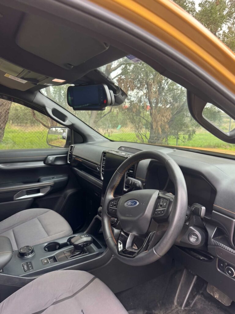 Safety Dave mirror monitor installed